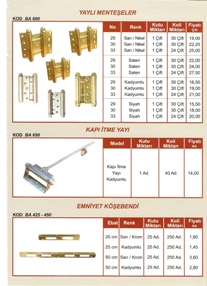 Be�el Mente�eler, kap� yaylar�